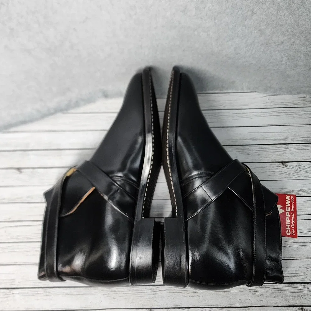 Vintage Chippewa Boots‎ Mens Size 10 Leather Buckle Ankle Dress Shoes USA 1960s - Picture 4 of 9